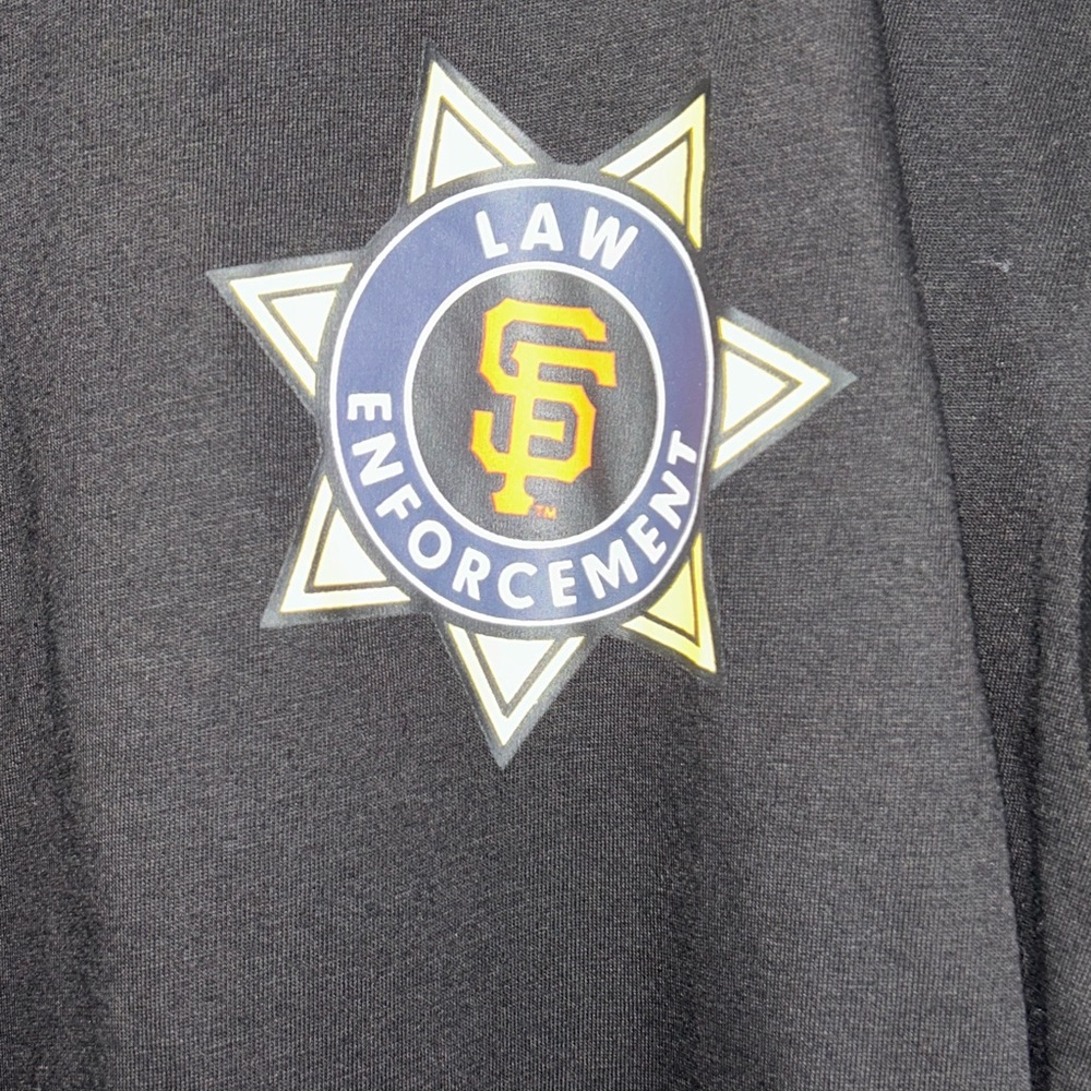 MLB San Francisco Giants Black Long Sleeve Police Law Enforcment Shirt Small - Picture 3 of 9
